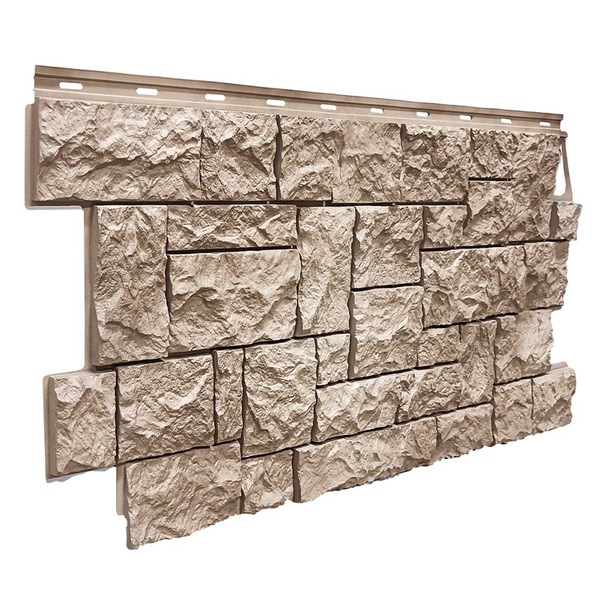 Фасадная панель FineBer Дикий камень, Песочный купить в Красноярске