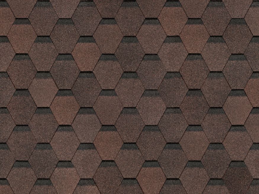 Гибкая черепица Docke Original, Шестигранник, Коричневый купить в Красноярске