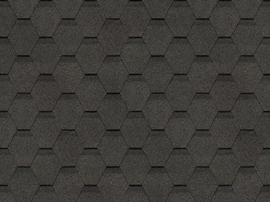 Гибкая черепица Docke Original, Шестигранник, Серый купить в Красноярске