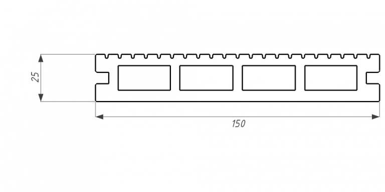 Террасная доска из ДПК WOODVEX, Expert, Палисандр купить в Красноярске