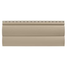 Виниловый сайдинг Tecos, двойной оцилиндрованный брус, Кофе с молоком