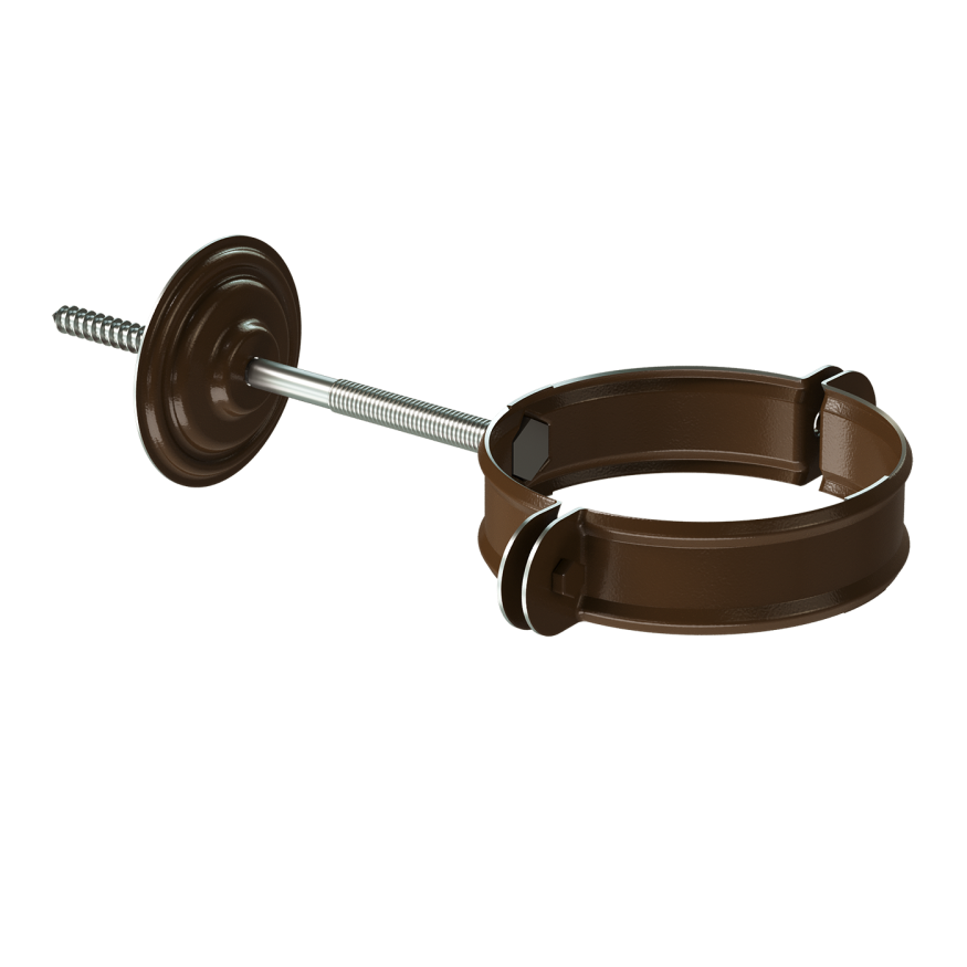 Хомут для водостока Docke Stal Premium, цвет Каштан купить в Красноярске