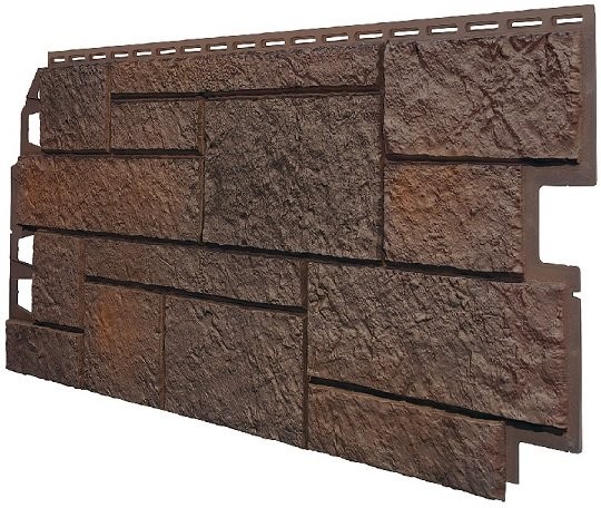 Фасадная панель VOX Sandstone (Сандстоун) в темно-коричневом цвете купить в Красноярске