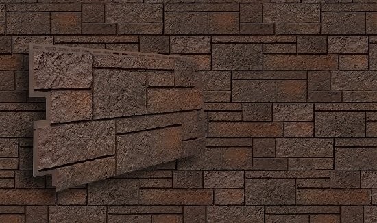 Фасадная панель VOX Sandstone (Сандстоун) в темно-коричневом цвете купить в Красноярске
