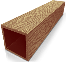 Столб опорный ДПК 3D GardenParkett 100х100мм, Бук