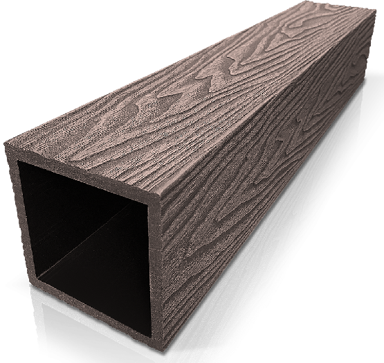Столб ДПК 3D GardenParkett с текстурой дерева Венге купить в Красноярске