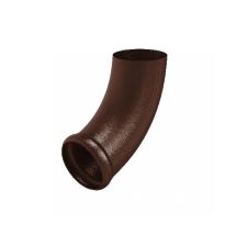 Отвод трубы декорированный Aquasystem, коричневый матовый RAL 8017, 150/100.
