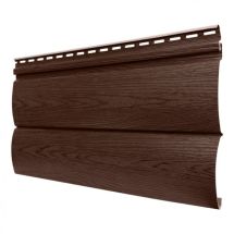 Виниловый сайдинг Tecos Lux Двойной оцилиндрованный брус, Итальянский орех