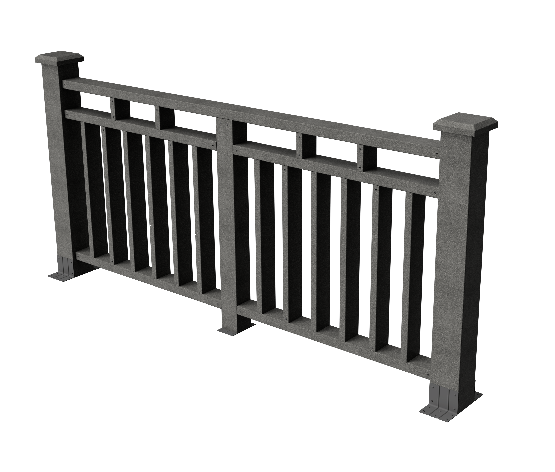 Декоративное ограждение из ДПК GRINDERDECO Европа серый базальт купить в Красноярске
