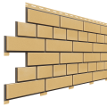 Фасадная панель Доломит, Прокрашенный кирпич, Желтый цвет. купить в Красноярске
