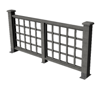 Декоративное ограждение из ДПК GRINDERDECO Дувр, цвет серый базальт.