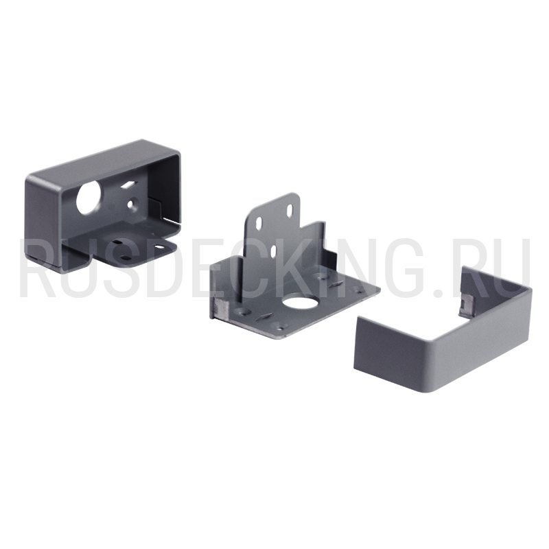 Комплект крепления перил прямое RusDecking Unodeck Серый купить в Красноярске