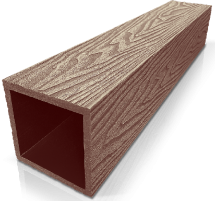 Столб опорный ДПК 3D GardenParkett 100х100мм, Светло-коричневый