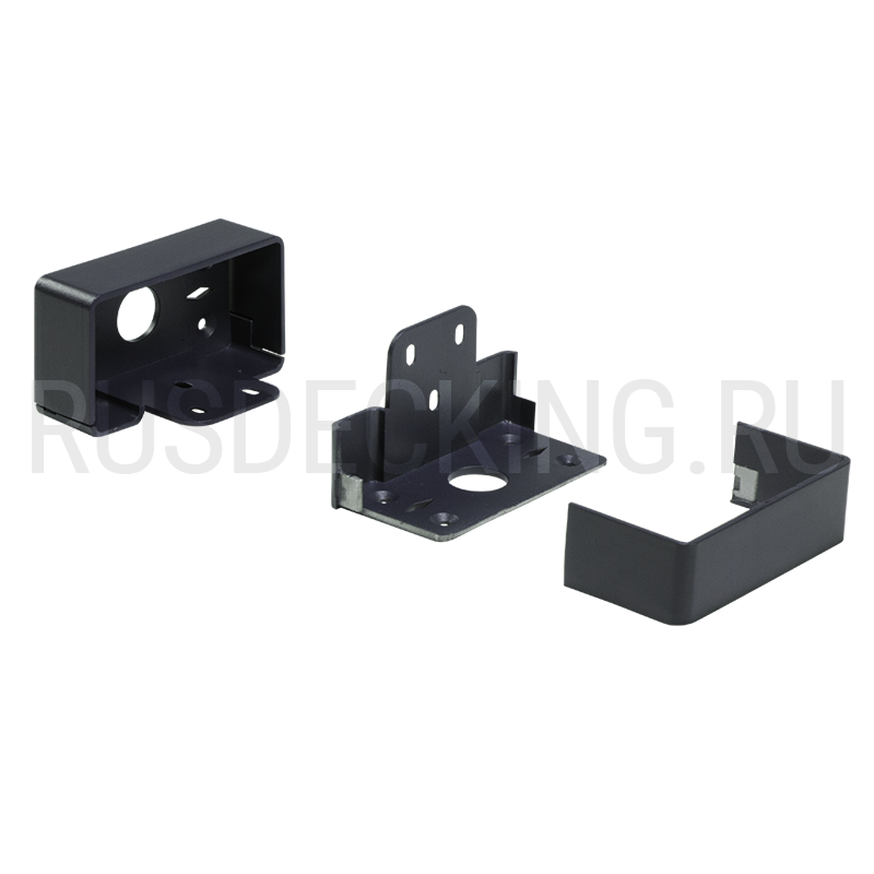 Комплект крепления перил прямое RusDecking Unodeck Графит купить в Красноярске