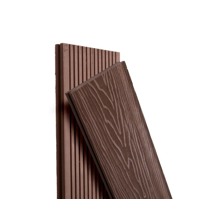 Террасная доска Экодекинг Топ полнотелая, Шоколад купить в Красноярске