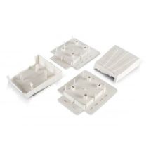 Декоративные заглушки Доломит, комплект левая+правая, белые.