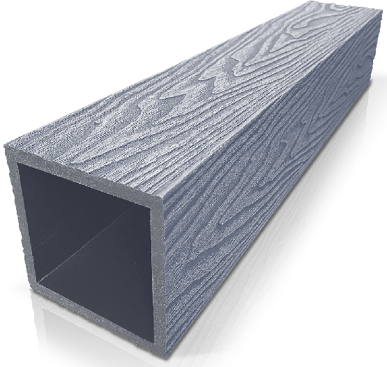 Столб ДПК 3D GardenParkett с древесной текстурой Серого цвета купить в Красноярске