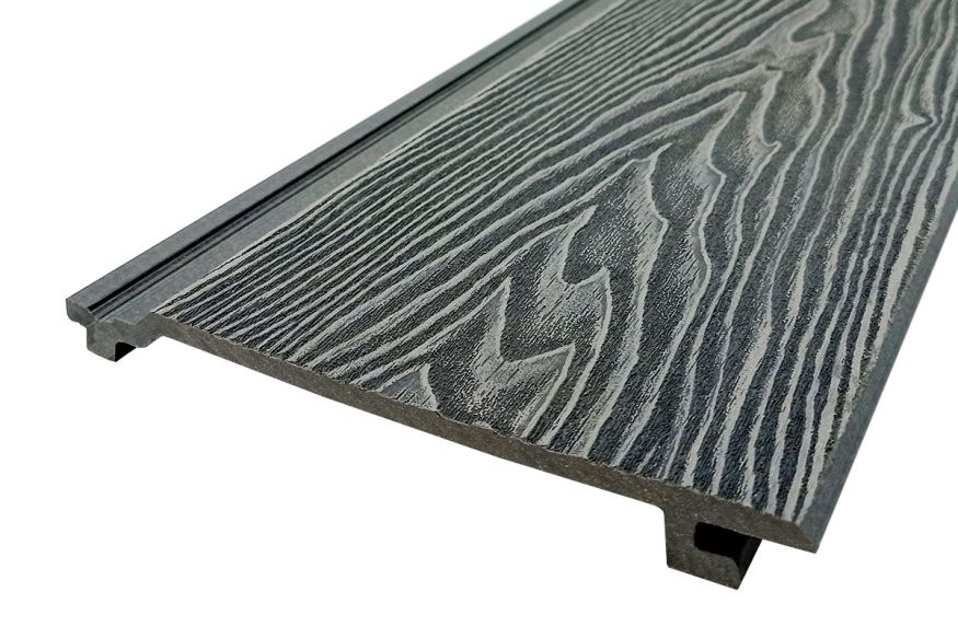 Сайдинг из ДПК Darvolex 3D тиснение Серый  купить в Красноярске