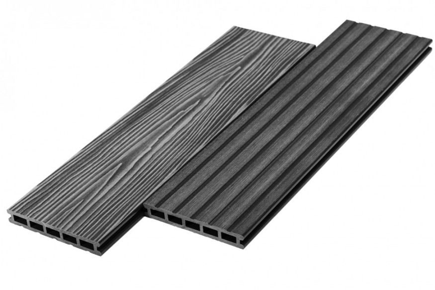 Террасная доска из ДПК RusDecking Unodeck Mogano - Цвет графит купить в Красноярске