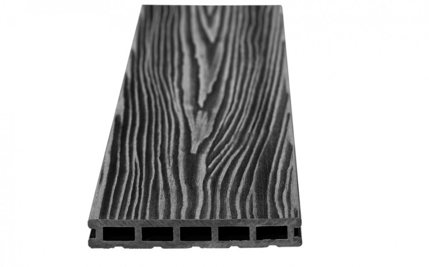 Террасная доска из ДПК RusDecking Unodeck Mogano - Цвет графит купить в Красноярске