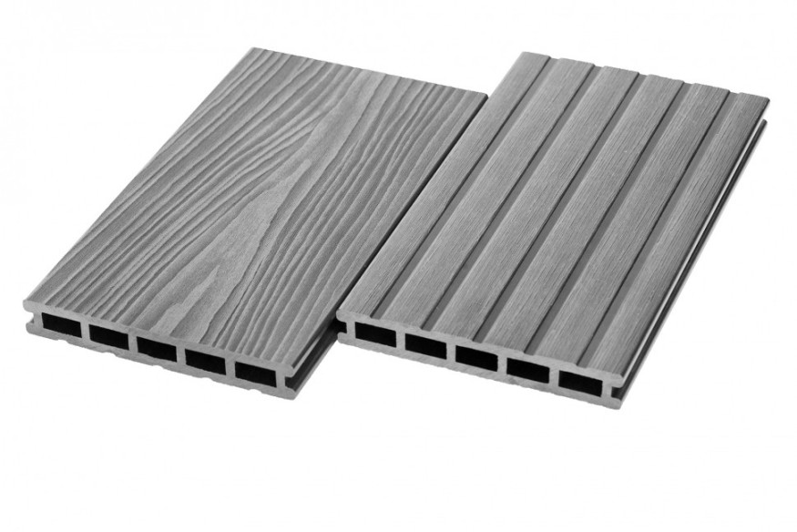 Террасная доска из ДПК RusDecking Unodeck Mogano - Цвет Серый купить в Красноярске