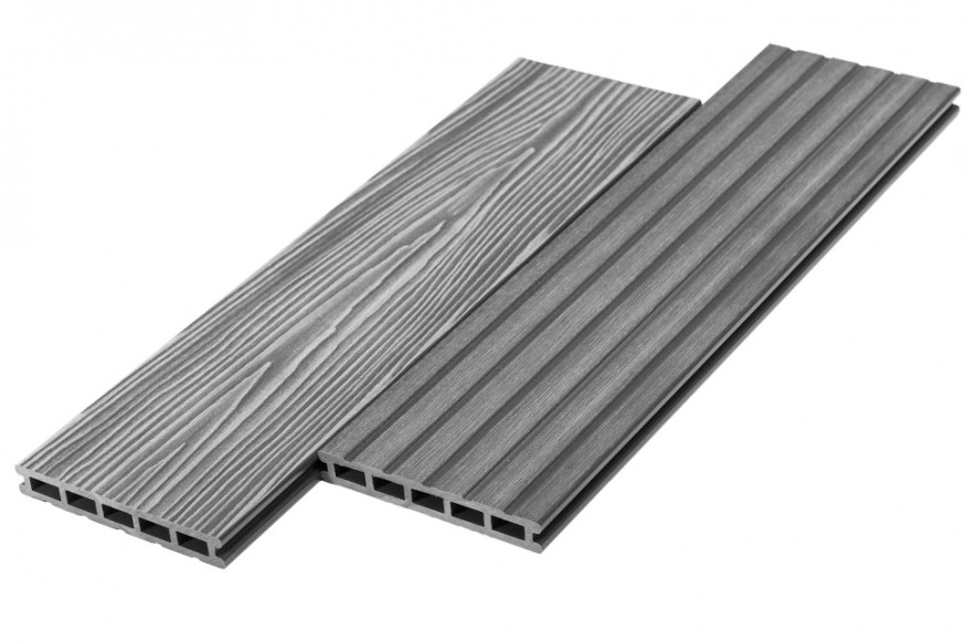 Террасная доска из ДПК RusDecking Unodeck Mogano - Цвет Серый купить в Красноярске