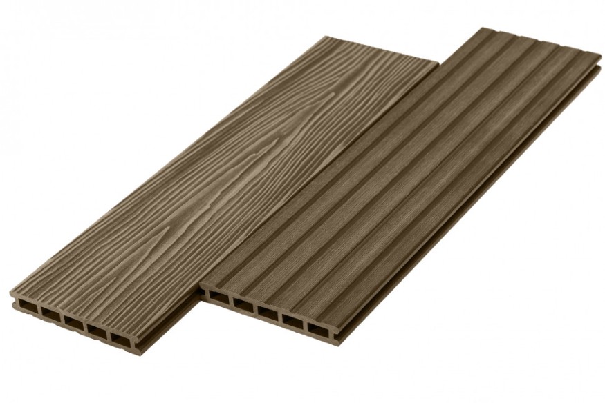 Террасная доска ДПК RusDecking Unodeck Могано - Цвет ореха купить в Красноярске