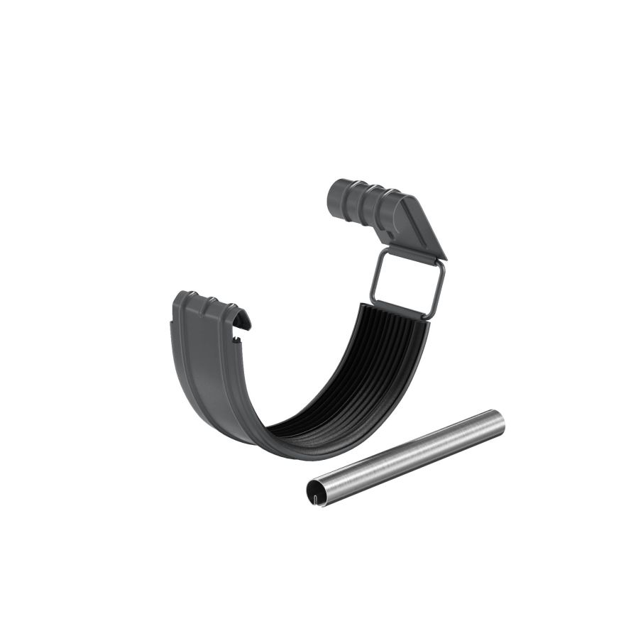 Соединитель водосточного желоба с резиновым уплотнителем Aquasystem, RAL 7024, тёмно-серый, 125/90 купить в Красноярске