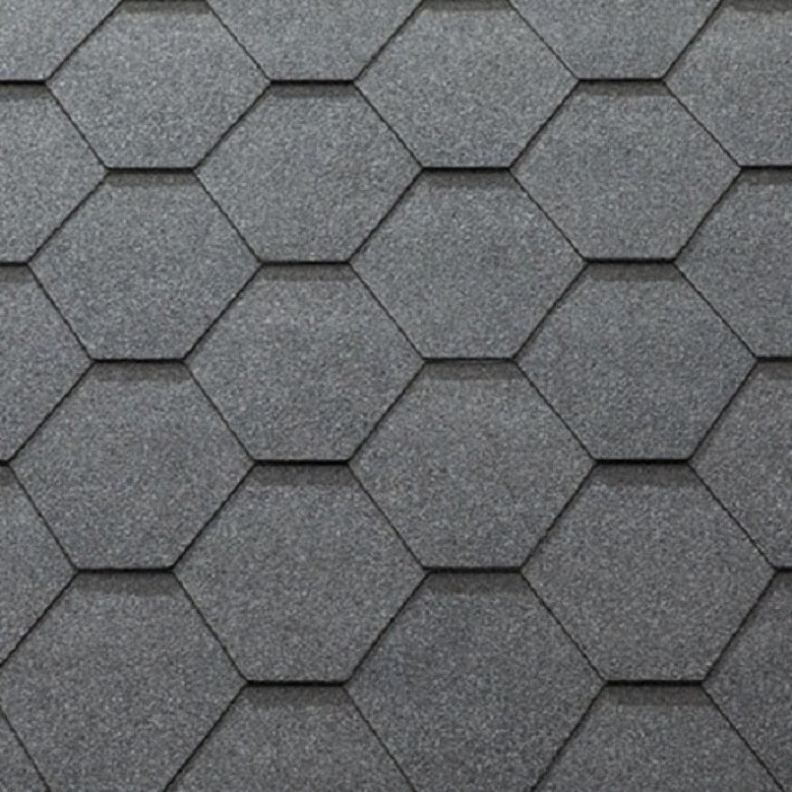 Гибкая черепица KATEPAL KL серии, серый цвет купить в Красноярске