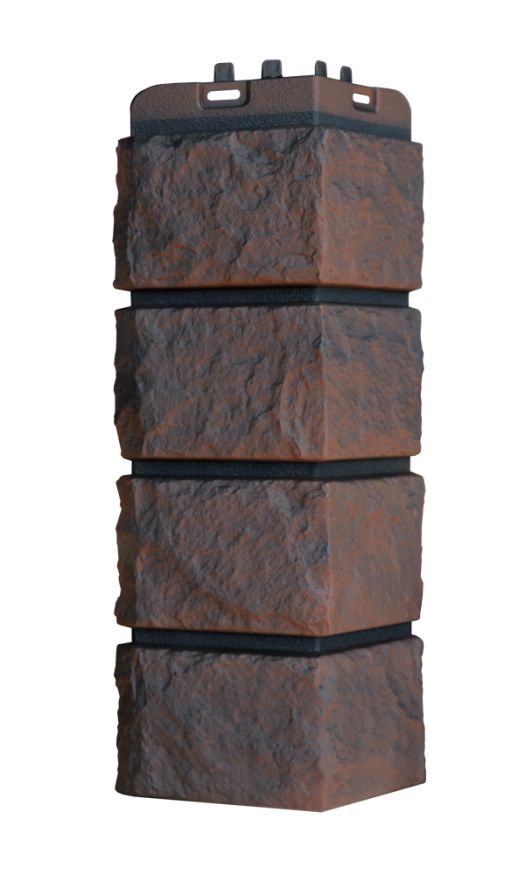 Угол наружный Grand Line, Колотый Камень Design Plus, Трюфель (черный шов) купить в Красноярске