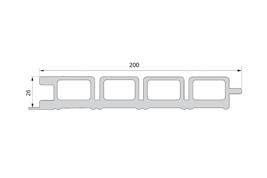 Реечная фасадная панель Ecodecking Скай Коэкструзия Бук купить в Красноярске