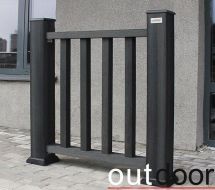 Ограждение из ДПК Outdoor Classic 3D STORM черного цвета