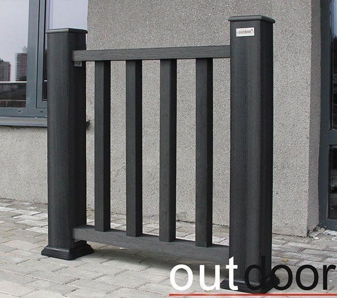Ограждение из ДПК Outdoor Classic 3D STORM черного цвета купить в Красноярске
