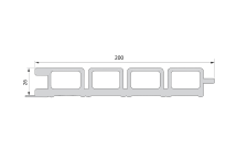 Реечная фасадная панель Ecodecking Скай Коэкструзия Тик
