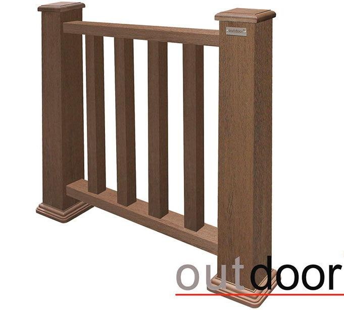 Ограждение из ДПК Outdoor Classic 3D STORM в коричневом миксе. купить в Красноярске