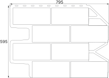 Фасадная панель FineBer Блок, Светло-серый