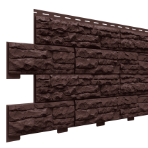 Фасадные панели Доломит, Скалистый риф премиум, Цвет Каштан