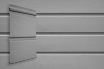 Виниловый сайдинг Grand Line Двойной брус Серый