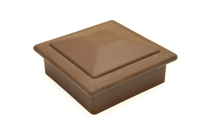 Крышка верхняя фигурная ПВХ для столба 100х100 Deckart Шоколад купить в Красноярске