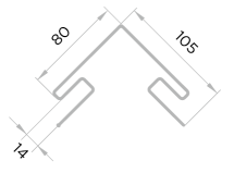 Наружный угол FineBer, BrickHouse, Песочный