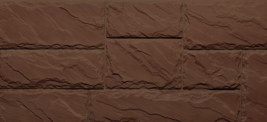 Фасадные панели Fineber, Крупный камень, Коричневый цвет купить в Красноярске