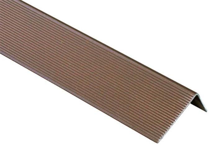 Угол алюминиевый завершающий KRONEX 51,5x30x3000 мм, коричневый купить в Красноярске