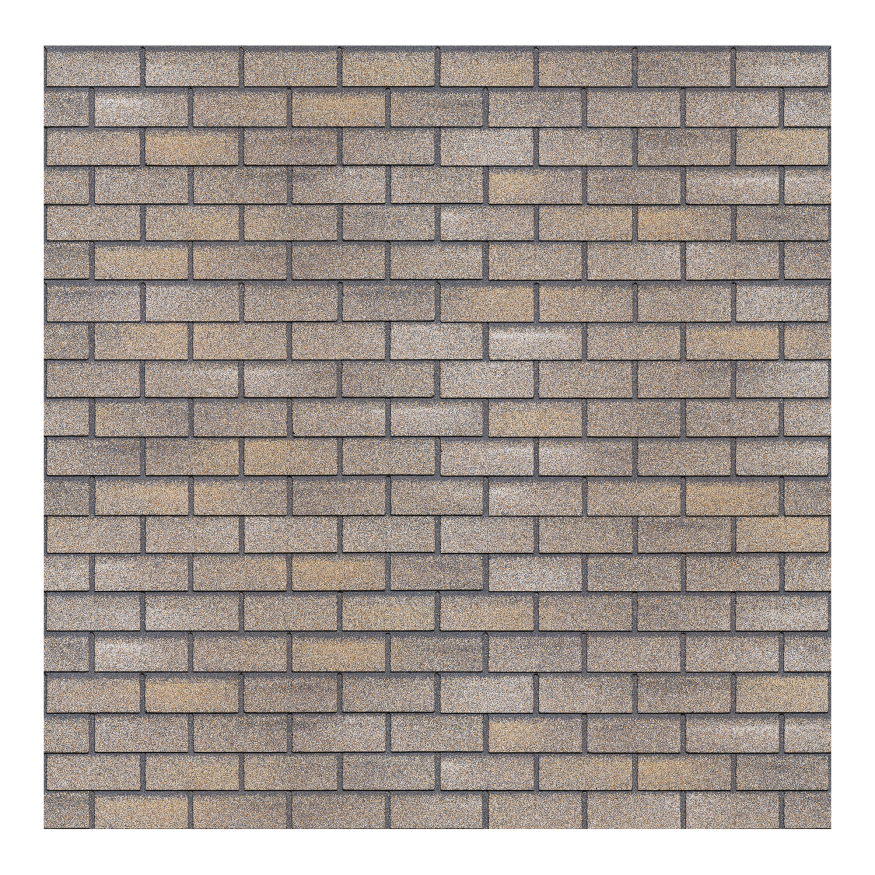 Битумная фасадная плитка Технониколь HAUBERK, кирпич Серо-бежевый, 2 кв.м. купить в Красноярске