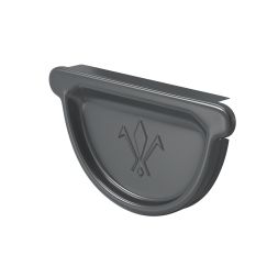 Заглушка универсальная с резиновым уплотнителем Aquasystem, RAL 7024 Тёмно-серый 125/90