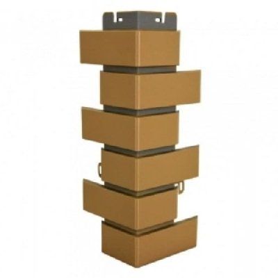 Наружный угол из бежевого клинкерного кирпича купить в Красноярске