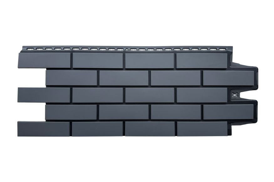 Фасадные панели Grand Line, Клинкерный кирпич Design, Графит, шов RAL 9005 купить в Красноярске