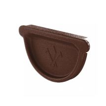 Универсальная заглушка с резиновым уплотнителем Aquasystem, RAL 8017, коричневая матовая, 125/90.