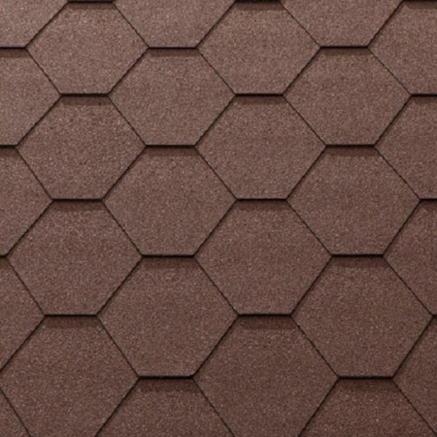 Гибкая черепица KATEPAL KL коричневого цвета купить в Красноярске