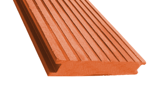 Террасная доска ECODECKING Premium из ДПК в цвете терракот купить в Красноярске