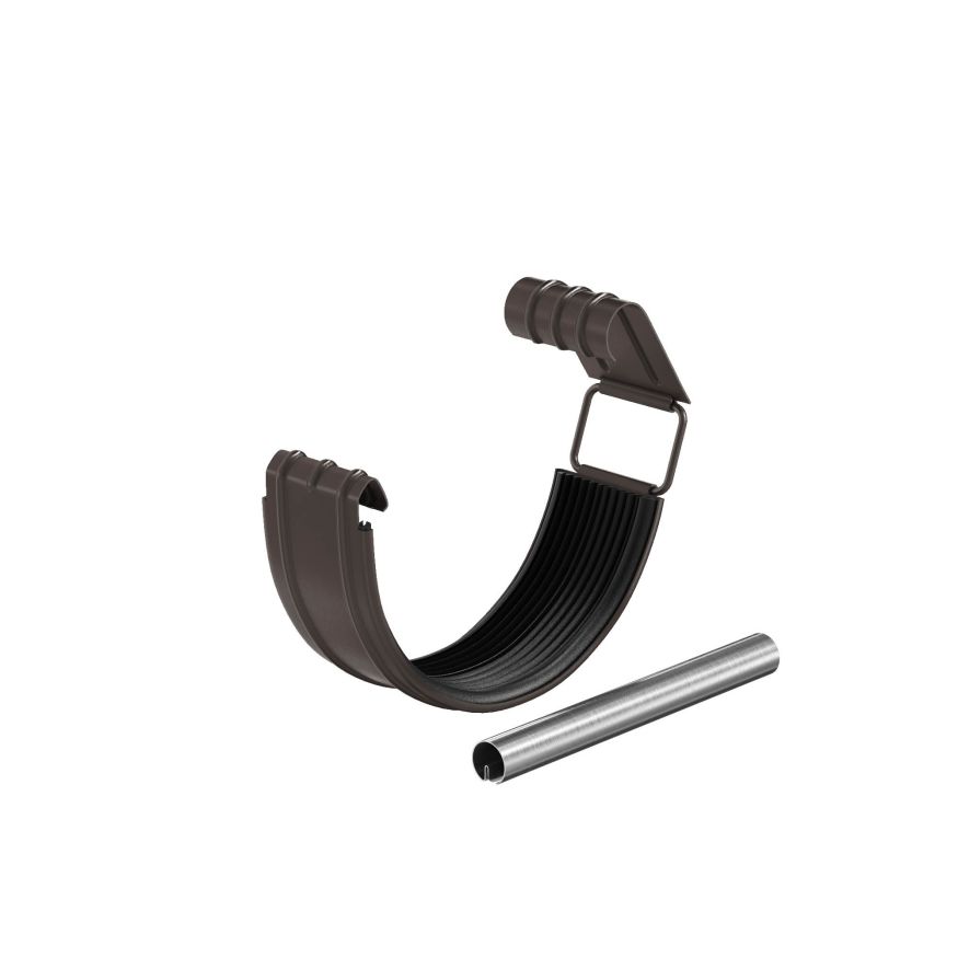 Соединитель желоба в комплекте Aquasystem, PU MATT, RAL 8017 Темно Коричневый 125/90 купить в Красноярске